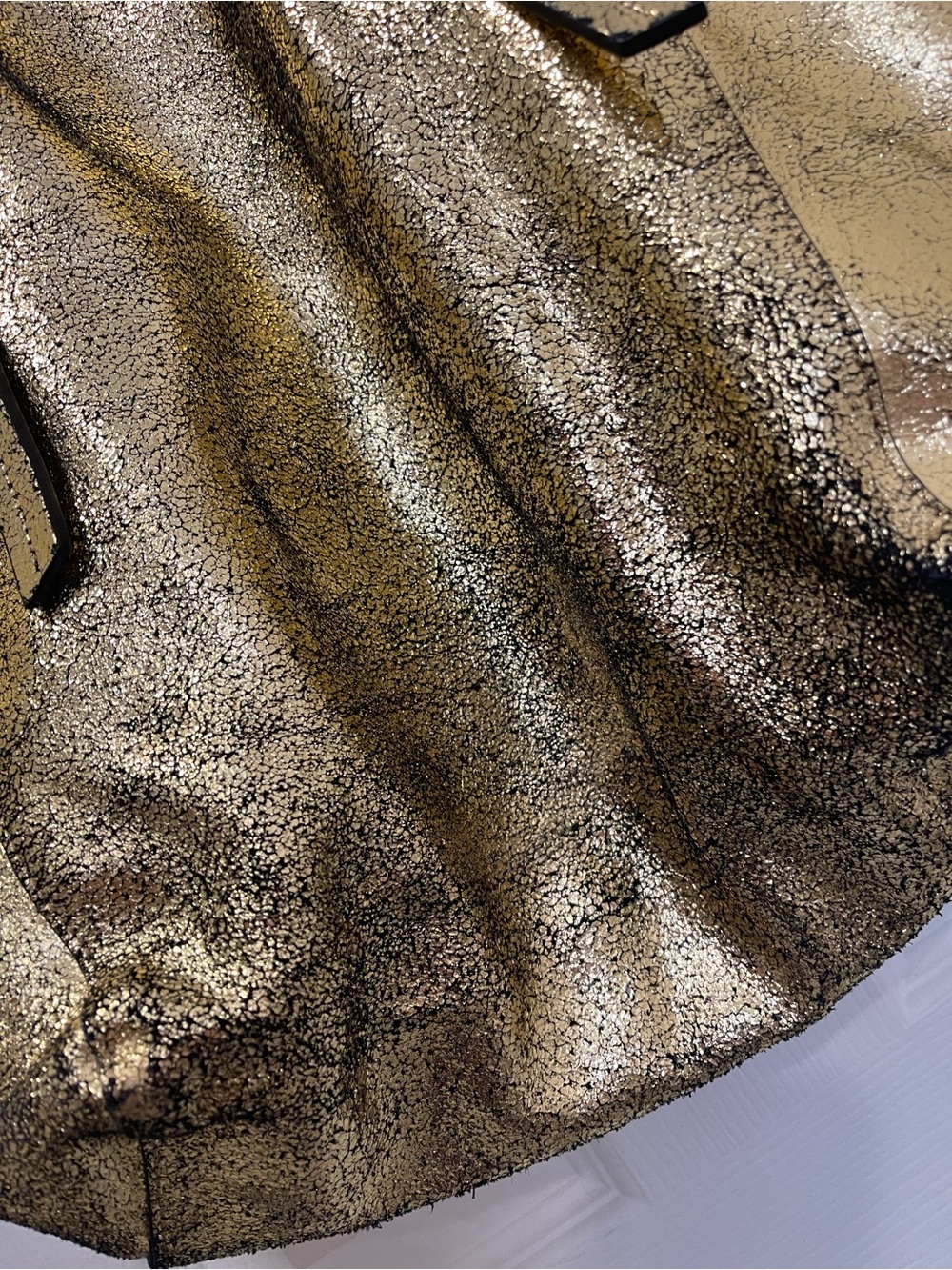 Zara Gold Metallic large leather Tote Bag - - Picture 12 of 15